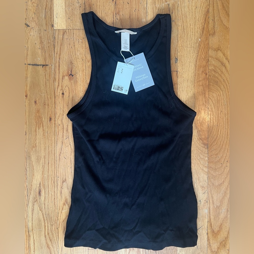 H&M Ribbed Silk-blend Tank Top - Picture 3 of 3